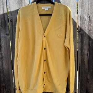 Vintage Geoffrey Beene Yellow Mustard Cardigan Sweater